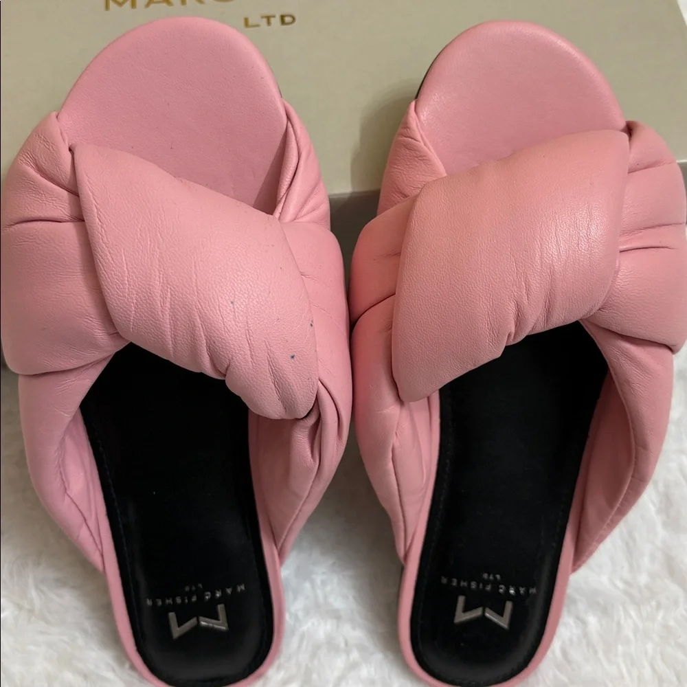 Marc Fisher Medium Pink Olgalia Slip On Slide Sandals Size 5M